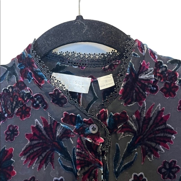 CARLISLE NY Floral Burnout Blouse - Picture 3 of 6